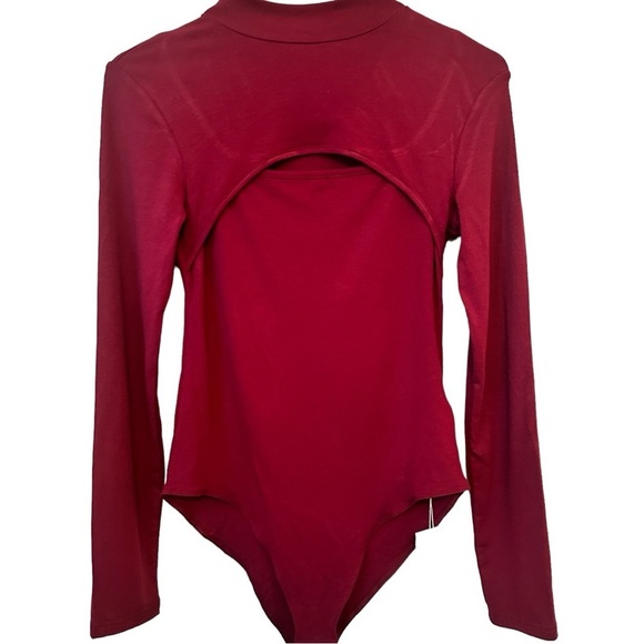 NWT Ladies Leotard Cut Out Front Center Long Sleeved - Picture 5 of 7